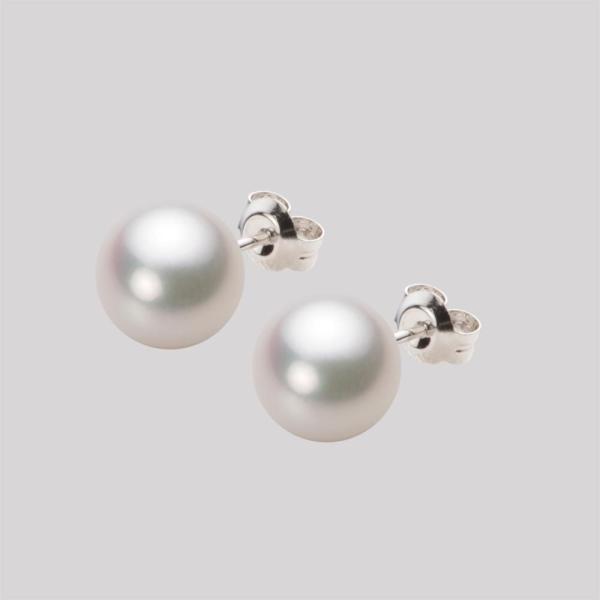 ムーンレーベル 公式] パール ピアス レディース あこや真珠 8.5mm