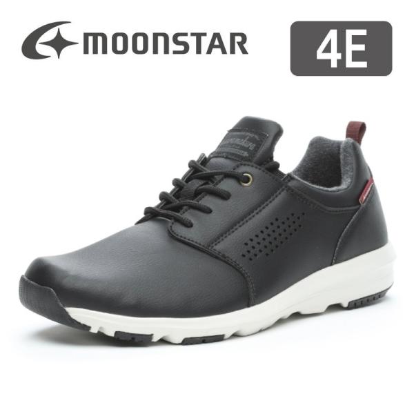 ムーンスター メンズ スニーカー ウォーキングシューズ SPLT AMM101 ブラック moonstar 幅広 4E 抗菌防臭 父の日 黒