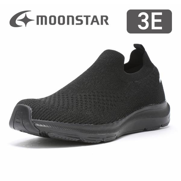 ムーンスター スニーカー 幅広 3E メンズ ウォーキング シューズ 運動靴 靴 黒 普段履き moonstar SNGY M22 オールブラック [20%OFF] 3月27日値下 百選