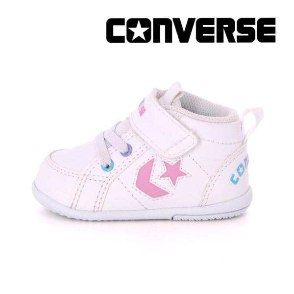 コンバース CONVERSE ベビー スニーカー ファーストシューズ 子供靴 ミニ インチスター ホワイト/ピンク/ライトブルー 靴 白 [2025年春夏新作] 新値9月1日 百選