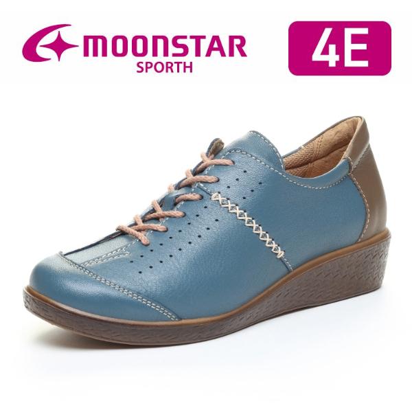 ムーンスター スポルス スニーカー 日本製 本革 革靴 撥水 幅広