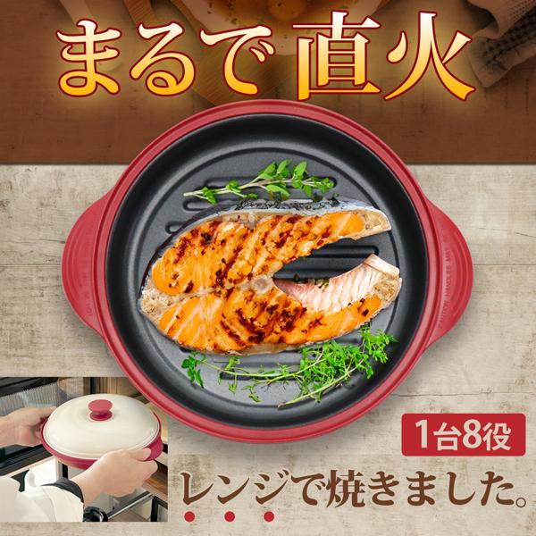 魚が焼ける レンジ調理器 まるで直火焼き ご飯も炊ける 電子レンジ