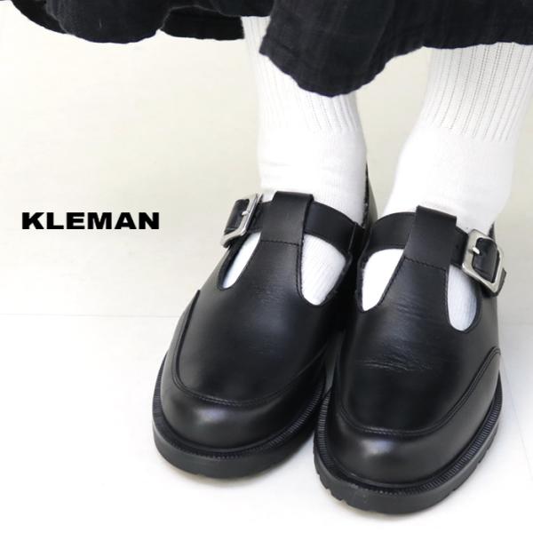 KLEMAN T字ストラップレザーシューズ　サイズ40 KLEMAN T字ストラップレザーシューズ サイズ40