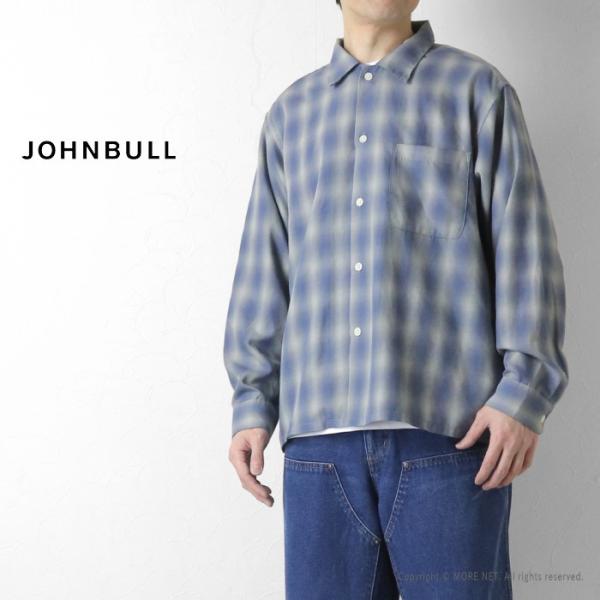 ジョンブル Johnbull オンブレチェック長袖シャツ JM261S02 メンズ ロングスリーブ リラックス 2026春夏 /返品・交換不可/SALE セール