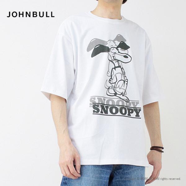 ジョンブル JOHNBULL ピーナッツコラボ プリントTシャツ  JT251C50 メンズ スヌーピー 半袖 SNOOPY 2025春夏 /返品・交換不可/SALE セール