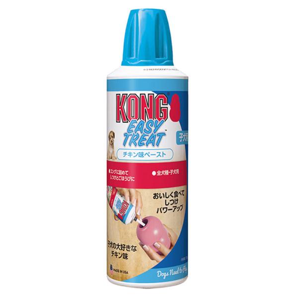 対象：犬対象年齢：子犬タイプ：ペースト（間食）代謝エネルギー：約15kcal/5g賞味期限：製造から24ヵ月生産国：アメリカ商品区分：犬用おやつ●子犬のしつけやごほうびに最適。●やわらか天延ゴムのパピーコングに詰める専用のフードです。●子犬...