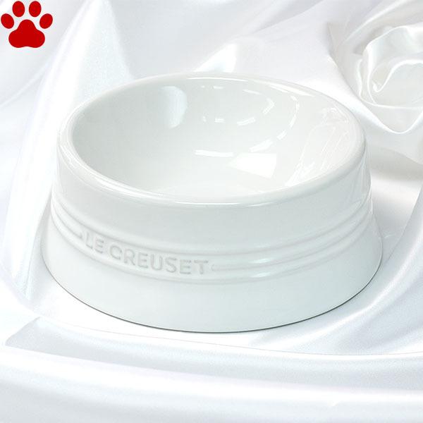 LE CREUSET　ルクルーゼ　ドックボウル　Lサイズ　大型犬　ホワイト　食器 LE CREUSET ルクルーゼ ドックボウル Lサイズ 大型犬 ホワイト