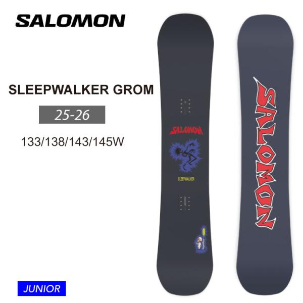 【無料ワックスサービス有】25-26 2026 SALOMON サロモン SLEEPWALKER GROM ジュニア スノーボード
