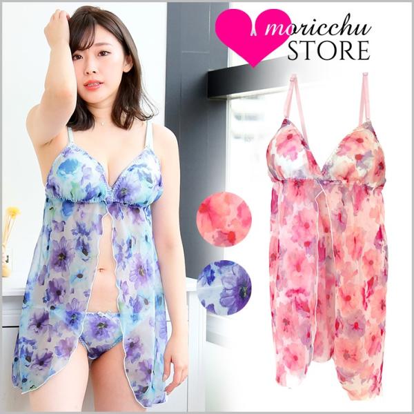 下着女性 ランジェリー キャミソール ベビードール パッド ピンク ブルー 爽やか 春 夏 セクシー かわいい Ne0c もりっちゅストア 通販 Yahoo ショッピング