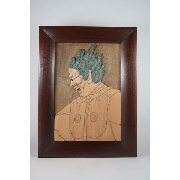 仏教美術】「伐折羅大将」 仏像 置物 壁掛け 絵画 インテリア