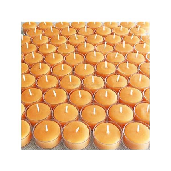 Beeswax Candles -Set of 100 Natural Beeswax Tea Lights in clear plastic  cups — Honeyrun Farm