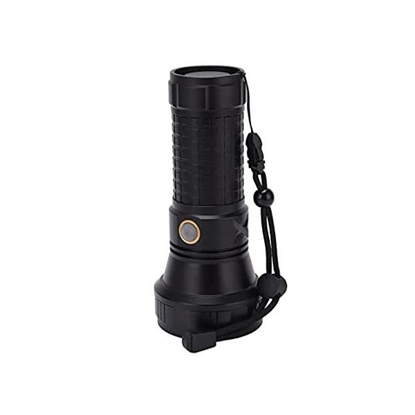 LAJS Searchlight, Aluminum Alloy Rechargeable Emergency Flashlight for Camp＿並行輸入品
