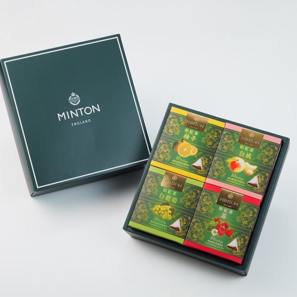 ミントン 和紅茶 4箱ギフトセット 苺・白桃・柚子・白葡萄 2g×10袋×4箱 国産紅茶 ティーバッグ 個包装 ギフト 内祝い 手土産 MINTON