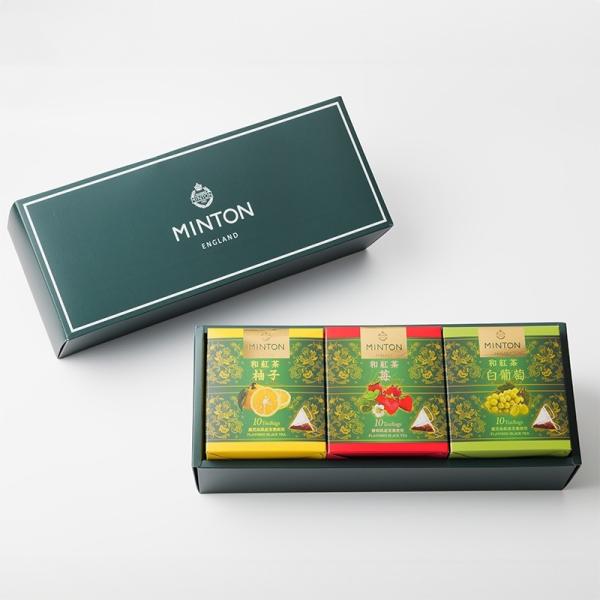 ミントン 和紅茶 3箱ギフトセット 苺・柚子・白葡萄 2g×10袋×3箱 国産紅茶 ティーバッグ 個包装 ギフト 内祝い 手土産 MINTON