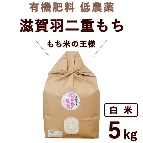 令和７年産　新羽二重糯　もち米　5kg 滋賀羽二重糯 低農薬 もち米 滋賀羽二重もち 5kg 令和7年産 もっちり