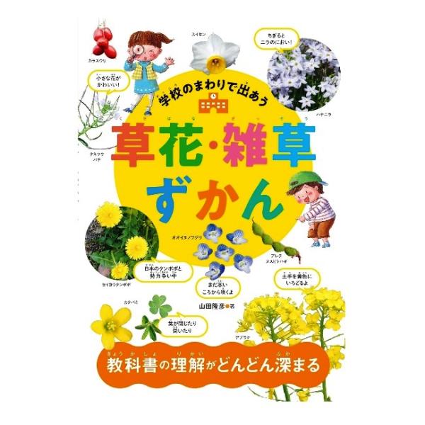 商品名：学校のまわりで出あう 草花・雑草ずかん 5752-8山田 隆彦著出版社：池田書店判 型 ：B5判ページ数 ：96全国の校庭、通学路、公園など、学校のまわりで観察できる植物を、大きな写真でしっかり理解できる本。【いろいろな観察ポイント...