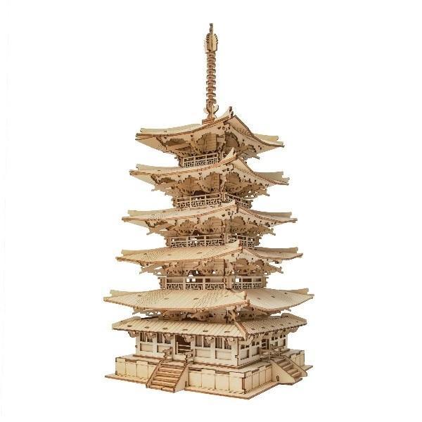 ◆つくろう！3Dウッドパズルシリーズ商品名：つくるんです！ 3Dウッドパズル 五重塔 666679-TGN02【日本語説明書付き】・お客様によるDIY組み立てキットです（完成品ではありません）・日本語説明書付き・ピース数：275ピース・組み...