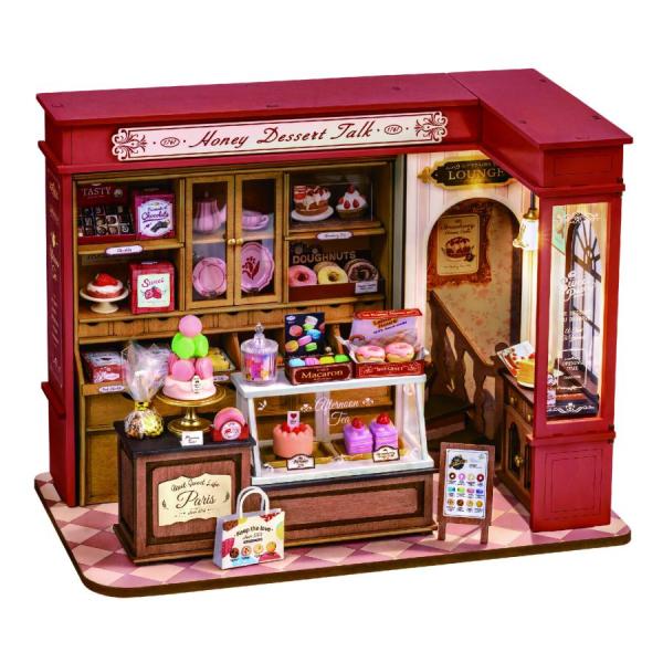 商品名：【日本正規品】Robotime パティスリー 666698-DG168【日本語説明書付き】※単4形電池×2本が必要な商品となります。本商品に電池は付属しません。ご了承ください。・お客様によるDIY組み立てキットです（完成品ではありま...