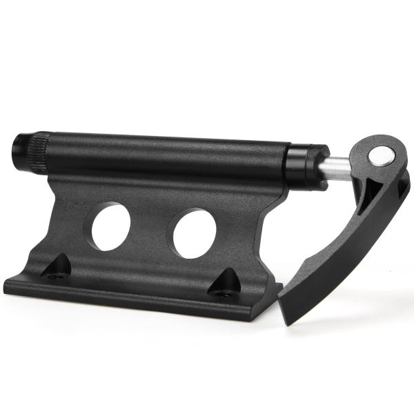 前輪を外した際、フォークエンドを固定して保護する固定保護用金具。対応規格：クイックリリース固定用穴と取付けネジが付きなので、素早く簡単に固定できます。軽量で耐久性に優れたアルミ製。輪行・車載・室内保管・メンテナンス時などの場合にお使いいただ...