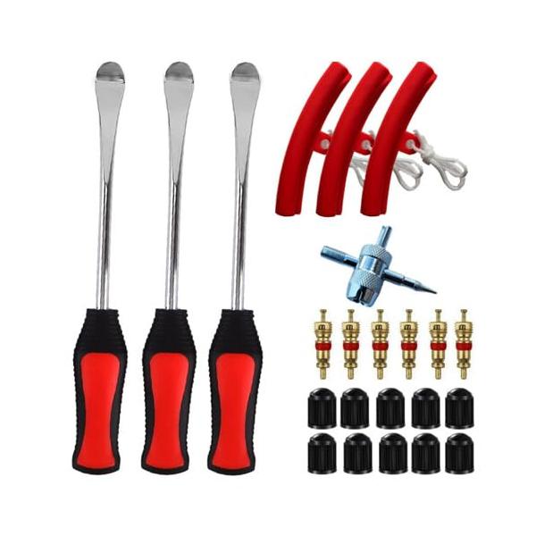 他サイト： Remarks Japan タイヤレバー セット 修理 リムプロテクター 295mm 車 バイク 自転車 タイヤ交換 パンク ホイール 便利 工具の商品画像