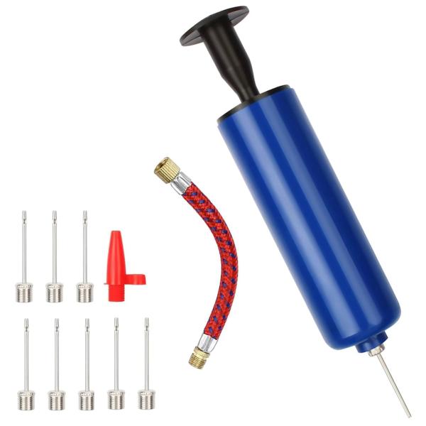 他サイト： ボールポンプ 空気入れ ボールポンプキット ハンドポンプ スイムインフレータブルポンプ 軽量 小型 収納便利 サッカー バスケットボール バレーボールの商品画像