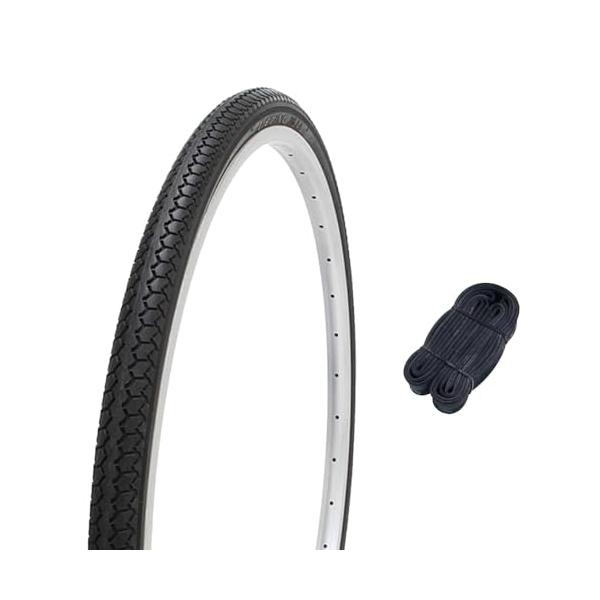 他サイト： シンコー 26インチ 自転車 タイヤ 1.5mm極厚チューブ セット DEMING L/L 26×1 3/8 ブラック W/O SR078 60157の商品画像