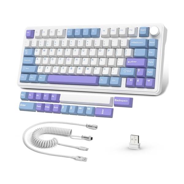 ATTACK SHARK X75 81key ワイヤレスキーボード Amazon | ATTACK SHARK X75 ゲーミングキーボード アルミ製 81き
