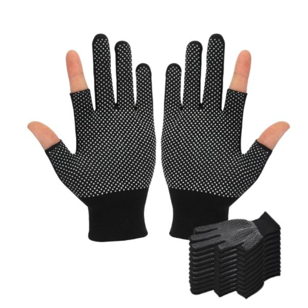 【商品概要】【細かい作業に最適】指先が自由に使えるカットデザインの作業用手袋12組セット。精密作業やPC操作もスムーズに行えます。【スマホ操作もラクラク】指先がカットされているから、スマホやタッチパネル操作もスムーズ！手袋を外す手間なし。【...