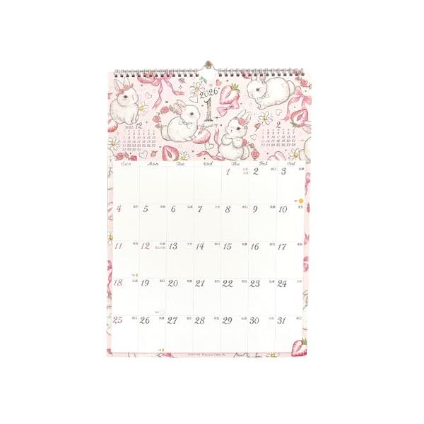 【商品概要】【サイズ】W297×D3×H420mm【仕様】紙/六曜・月相表記、12枚綴、金箔加工【その他】ガーリーなイラストが人気のたけいみき。日曜始まり、六曜月相表記、12枚綴り、リング仕様、日付欄はブロックタイプで書き込めるスペースも確...