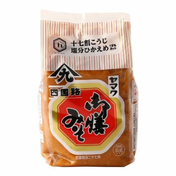 徳島県特産の赤系甘口の米味噌で米こうじをふんだんに用いて熟成発酵させた塩分ひかえめの味噌です。ガゼット袋仕様●【産地】日本　【生産者】ヤマク食品（株）　【仕入元】ヤマク食品（株）　【商品コード】6170