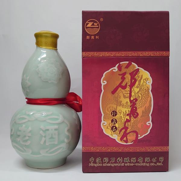 紹興酒 三十年陳醸 花雕酒 紹興酒 鄭萬利(テンマリ) 30年 陳醸花彫酒 壺入り 15° 998ml