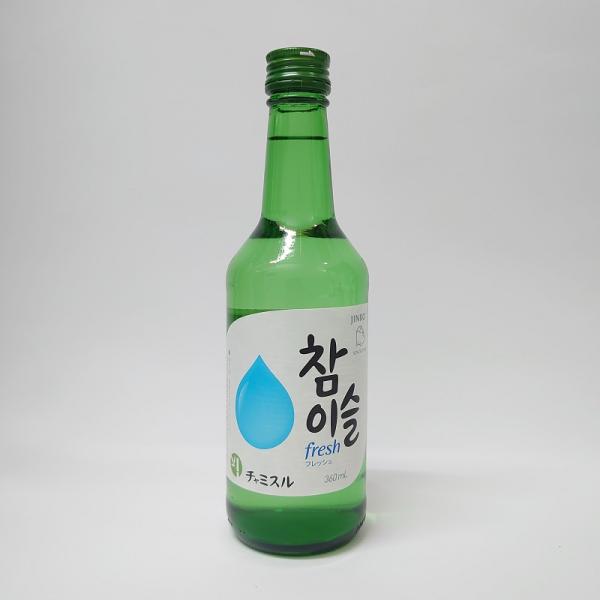 竹活性炭精製でキレイな味わいに！ほんのり甘い韓国焼酎。スッキリとしたきれいな味わい。アルコール17.2％●【産地】韓国<br>　【度数】16.0度　【容量】360ml　【製造】真露<br>　【商品コード】74896