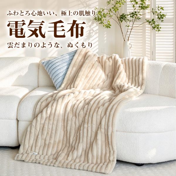 99％電磁波カット！電気毛布 掛け敷き 電気ブランケット ふわとろ毛布 ブランケット10段階温度調節 ひざ掛け 2サイズ 190*130cm 140×80cm ダニ退治 抗菌防臭