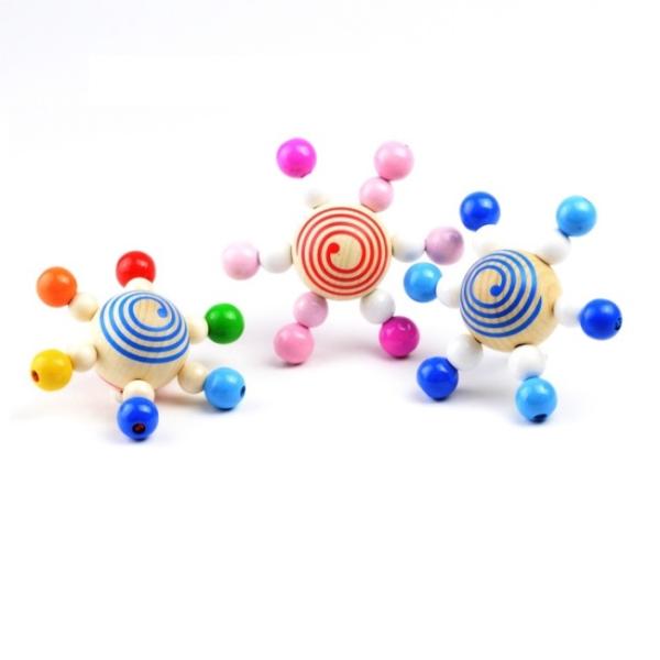 他サイト： 木のおもちゃ はじめておもち 赤ちゃん ベビー ラトル コマ こま HEIMESS（ハイメス）スターコマ （カラー・ピンク・ブルー）の商品画像