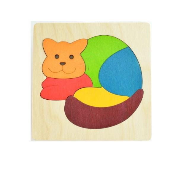 商品名：ジョージラック カラフルパズル ねこ GL6500サイズ：15×15cm対象年齢：2歳〜素材：木デザイン的に考慮された配色が、一つ一つのパーツをはっきりとわかりやすくしています。一層だけのパズルなので、小さなお子様にもお勧めです。