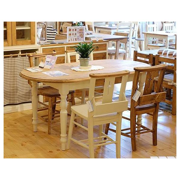 可愛いフレンチカントリー風の150cm幅楕円形ダイニングテーブルとチャーチチェアー4脚とのダイニング5点セット Buyee Buyee Japanese Proxy Service Buy From Japan Bot Online