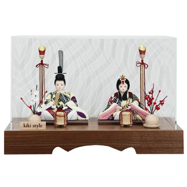 雛人形 ゆうき作 木目込み人形 kiki style 蓬莱 親王飾り ウォルナット