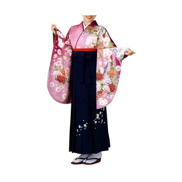 【お祭り用品】【女性用】袴 無地・刺繍入 黒・紫・緑・エンジ・紺 S-LL C65471-65475