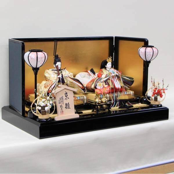 安藤桂甫作 京雛 十一番 本金雅印 オリジナルN0.9 親王飾り （三曲金