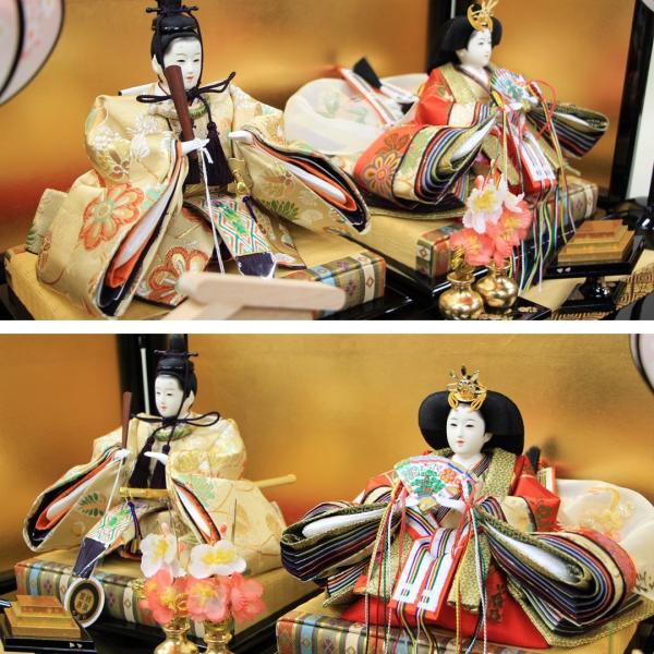 安藤桂甫作 京雛 十一番 本金雅印 オリジナルN0.9 親王飾り （三曲金