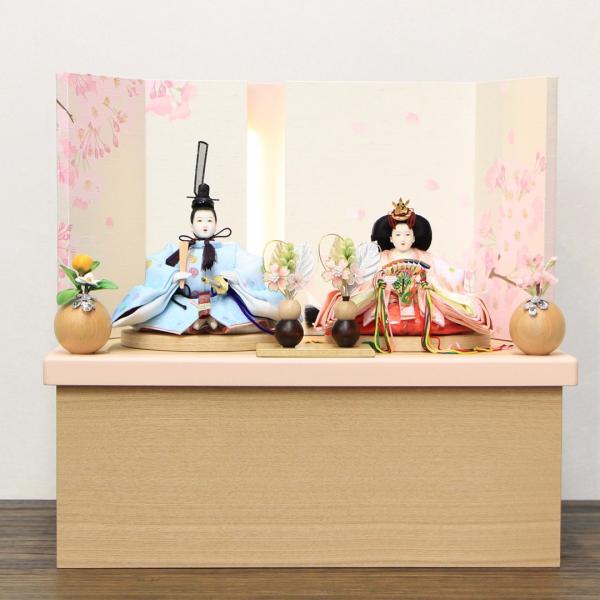 雛人形 収納飾り コンパクト 親王飾り 十三番親王 瀬名収納飾り LED