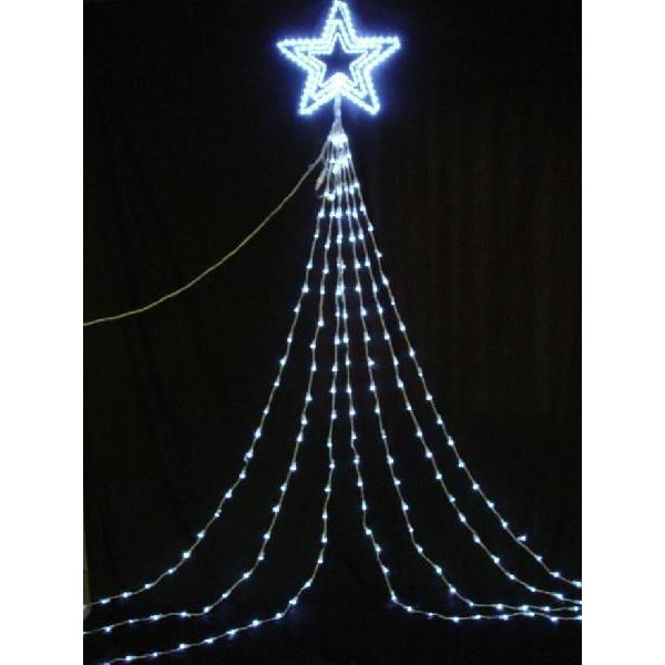 420球；LEDドレープライト トップスター白【イルミネーション】 : 人形