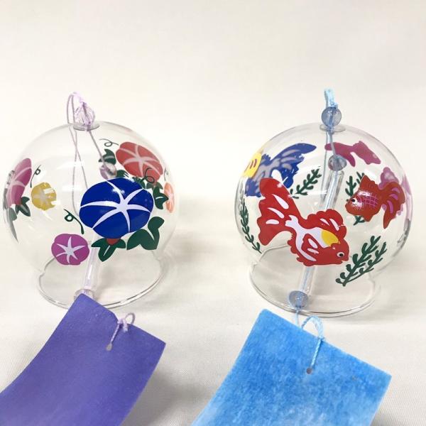 風鈴 ガラス イラスト 金魚 朝顔 江戸風鈴 箱入り O Windbell 人形のモリシゲ 通販 Yahoo ショッピング