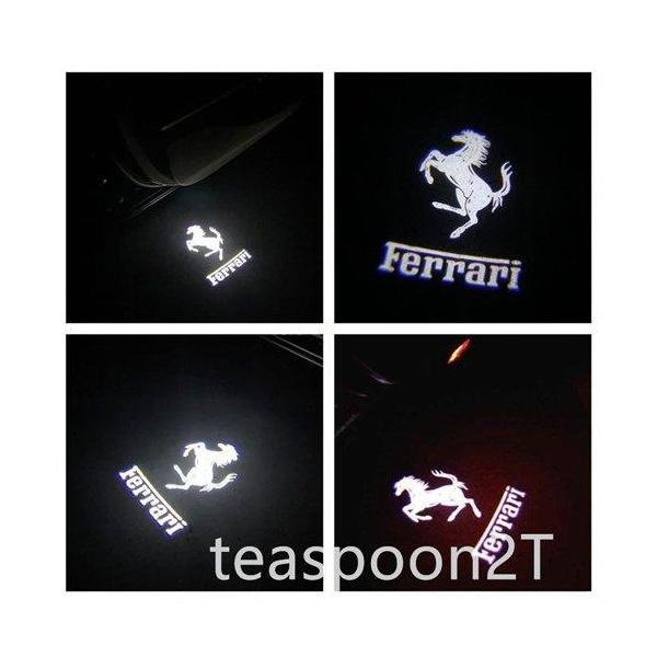 NEWタイプ 高性能 Ferrari LED HD ロゴ プロジェクター カーテシランプ 812 スーパーファスト カリフォルニア T ポルトフィーノドア ライ