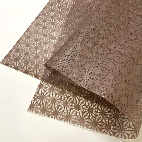 MORISA レース紙 麻の葉 唐茶 茶色 788×545mm レースペーパー モリサ