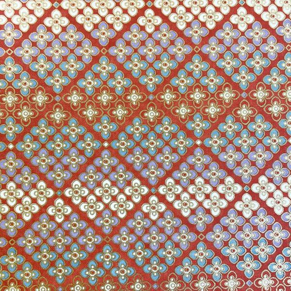 友禅染の着物のような華やかな柄の和紙です。折り紙、和紙人形、小物作り等々のクラフトにお使い頂けます。サイズ： 630mm x 930mm (柄により若干誤差があります。)産地： 京都備考： 機械漉和紙