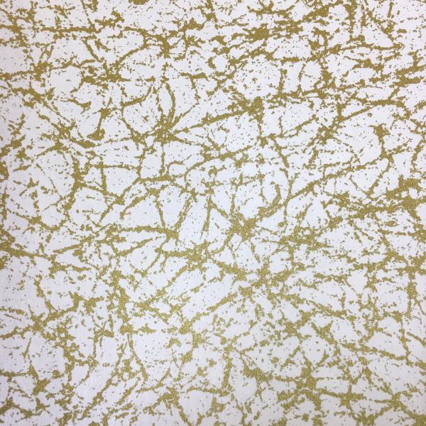 金色が華やかな加賀友禅 和紙 氷割れ紋様 ひわれ模様 白地 大判 菊判 約63ｘ93cm