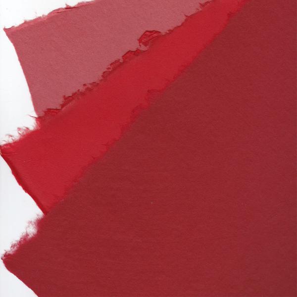 小判 小さいサイズの民芸紙 手漉き和紙 日本の伝統色 和の色（紅赤色