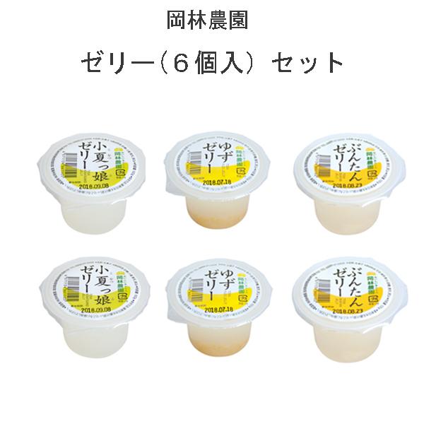 岡林農園 ゼリー（小夏、柚子、文旦）100g 6個入セット 高知 母の日 ギフト 贈答 プレゼント お中元