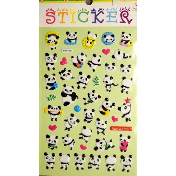 パンダ　もこもこシール2